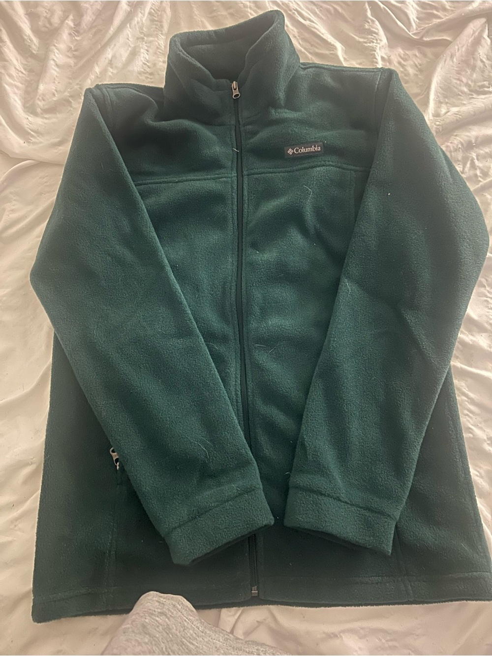 Columbia Kids Green Full-Zip Puffer-Style Fleece Jacket